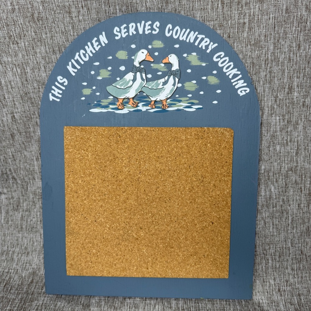 Vintage Country Kitchen Geese Cork Board Wall Tabletop Decor Cottagecore